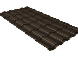 Металлочерепица Grand Line Kredo 0,5 Rooftop Matte RR 32 Темно-коричневый 0 - в «Монолит-Металлопрокат».
