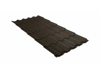Металлочерепица Grand Line Kvinta plus 0,5 GreenCoat Pural Matt BT RR 32 Серо-коричневый