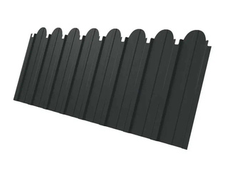 Профлист фигурный Grand Line C10A 0.5 Velur с пленкой RAL 7016 Антрацитово-серый