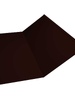 Планка ендовы нижней Grand Line 300х300 0,5 GreenCoat Pural BT RR 32 темно-коричневый (RAL 8019 серо-коричневый) - в «Монолит-Металлопрокат».