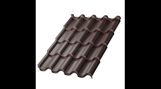 Металлочерепица Металл-Профиль Монтерроса-S 0,5 PURETAN® RR 32 Темно-коричневый