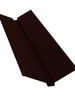 Планка ендовы верхней 115х30х115 0,5 GreenCoat Pural BT с пленкой RR 32 темно-коричневый (RAL 8019 серо-коричневый) - в «Монолит-Металлопрокат».