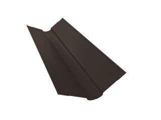 Планка ендовы верхней фигурной 100x100 0,45 PE с пленкой RR 32 темно-коричневый