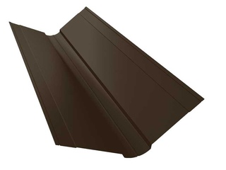 Планка ендовы верхней фигурной 150x150 0,5 Quarzit lite RR 32 темно-коричневый 0 - в «Монолит-Металлопрокат».