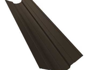 Планка ендовы верхней фигурной 70x70 0,5 Satin с пленкой RR 32 темно-коричневый 0 - в «Монолит-Металлопрокат».