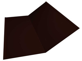 Планка ендовы нижней 300х300 0,5 GreenCoat Pural BT, matt RR 32 темно-коричневый (RAL 8019 серо-коричневый)