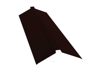 Планка конька плоского 115х30х115 0,5 PurPro Matt 275 RR 32 темно-коричневый 0 - в «Монолит-Металлопрокат».
