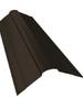 Планка конька фигурного 100x100 0,5 GreenCoat Pural BT, matt RR 32 темно-коричневый (RAL 8019 серо-коричневый) - в «Монолит-Металлопрокат».