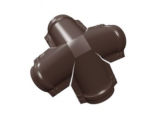 Четверник конька малого полукруглого PurPro Matt 275 с пленкой RR 32 темно-коричневый 0 - в «Монолит-Металлопрокат».
