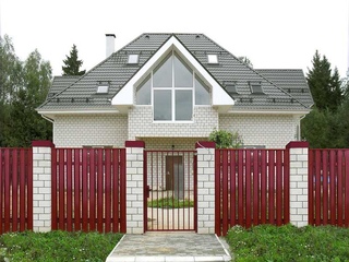 Штакетник Twin фигурный Grand Line 0,5 Quarzit PRO Matt RR 32 Темно-Коричневый 1 - в «Монолит-Металлопрокат».