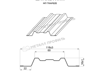Штакетник Металл Профиль TRAPEZE-T 0,45 VikingMP® RR 32 Темно-коричневый 0 - в «Монолит-Металлопрокат».
