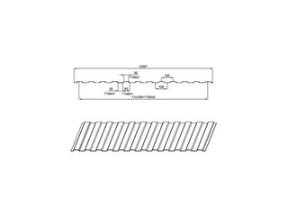 Профнастил МП10ПГ 0.5 Norman RR 32